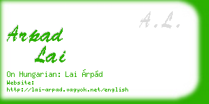 arpad lai business card